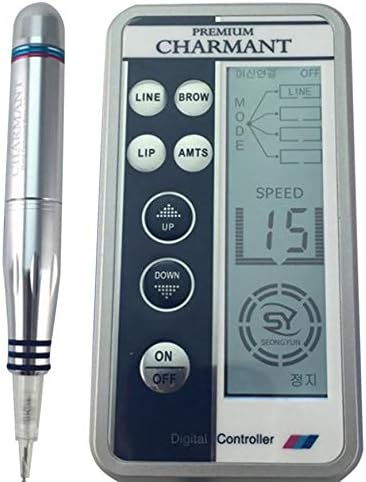 Sairis Korean Professional Embroidery Eyebrow Charmant Tattoo Machine Pen For MTS Semi-permanent Makeup Microblading Liner Shader(silver)