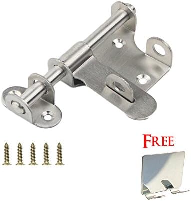NELXULAS Stainless Steel Door Security 4" Latch Hasp Barrel Bolt Set Door Security Latch Hasp Barrel Bolt Set