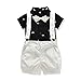 FERENYI US Baby Boys Bowtie Gentleman Romper Jumpsuit Overalls Rompers (0-6 months, Black 3)