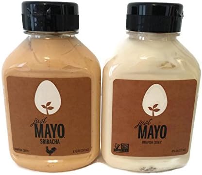 Hampton Creek, Just Mayo, Variety Pack, 2 Flavors Regular and Sriracha (1 Each), 8oz Bottles (Pack of 2)