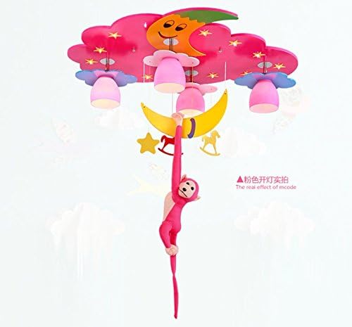 OwOw Modern Simple Children's Room Wonderful and Cool Swing The Monkey Playground Pendant Lights Ceiling Lights for Boys Or Girls Living Room Decoration Full Imagination,78 * 60Cm [Energy Class A+++]