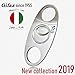 Made in Italy - Stainless Strong Steel Double Guillotine Cigar Cutter In Elegant Gift Pouch - Finely Brushed Sharp Blades - Very Effective Straight Cut Comfortable to Use Very Reliable - New in the US