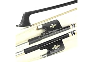 D Z Strad Double Bass Bow - Model 623 - Braided Carbon Fiber Bow with Ebony Fleur-de-Lis Frog (French Style)
