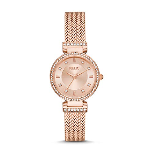 Relic by Fossil Women's Savannah Quartz Dress Watch with Stainless Steel  Strap, Rose Gold, 14 (Model: ZR34577) in Dubai - UAE | Whizz Wrist Watches