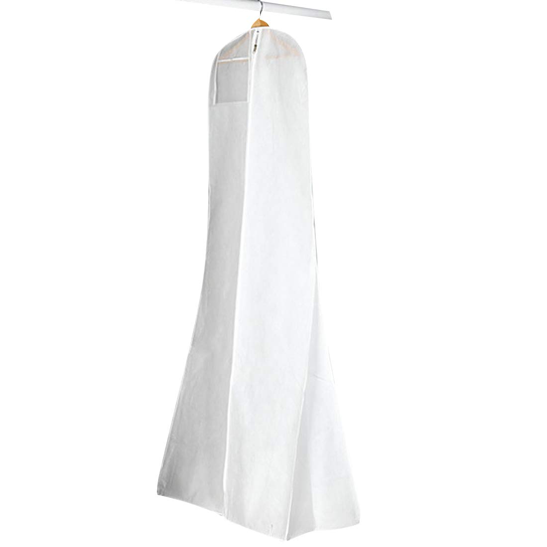 Gabkey Hanging Wedding Dress Bridal Gown Garment Cover Storage Bag Carry Zip Dustproof White
