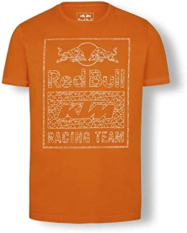 2019 RB K T M Racing MotoGP MX Mens T-Shirt Orange Mosaic Graphic Logo Print