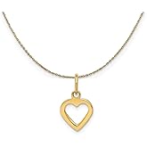 The Black Bow 14k Yellow Gold Open Heart (10mm) Necklace