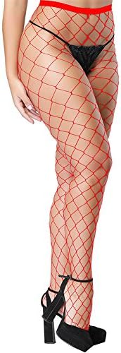 FairydreamyWomens Black Fishnet Lace High Waist Tights Suspender Pantyhose Stretchy Thigh-High Stockings