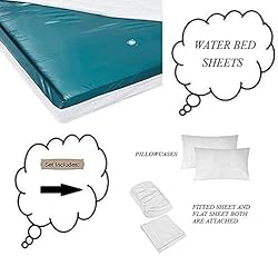 Astroo Linen Attached Waterbed Sheet Set Super