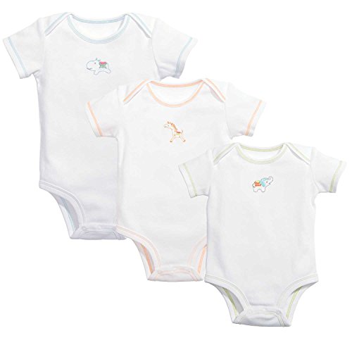 C.R. Gibson Little Fair 3 Piece Multi-Size Bodysuit Gift Set, By Baby Dumpling