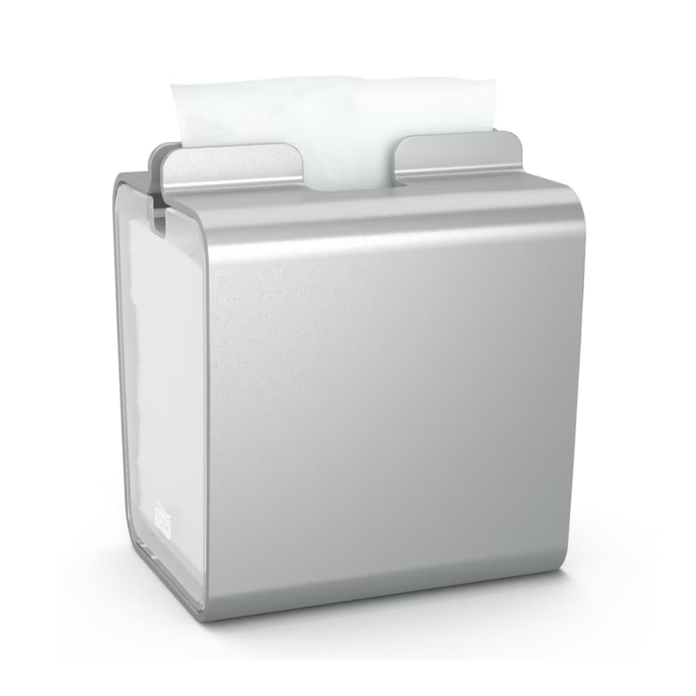 Tork 274002 Xpressnap Napkin Dispenser - Aluminium / Paper Dispenser Suitable for N4 Interfolded Napkins / Signature Design / Aluminium