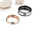 Dreamslink His or Hers (Priced Separate) Forever Love Black & Rose Gold Plated Stainless Steel Titanium Wedding Band Couple Rings(Available Sizes 5 to 12)