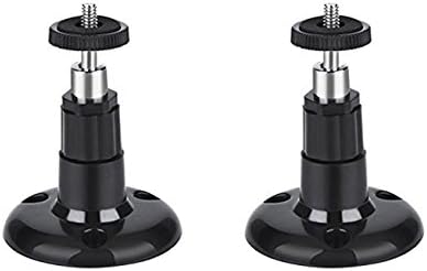 For Arlo Security Wall Mount-KEYE,Metal Indoor Outdoor Adjustable 360° Mount Wall Table Ceiling Security Bracket for Arlo, Arlo Pro, Arlo Cam and Other Models, 2 Pack (Black)