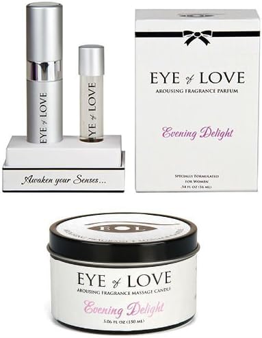 Bundle 2 Items: Evening Delight Pheromone Parfum .54oz with Pheromone Massage Candle 5 oz