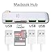 USB C Hub USB C Adapter, With 2 SD + Micro SD Card Reader 3 USB 3.0 Ports for MacBook Pro 2015/2016 Google Chromebook 2016 and more USB-C Devices Yafeite 5 in 1 - Silver
