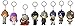 OLIA DESIGN OliaDesign Cosplay Tokyo Ghoul Anime Characters 8 PCS Keychain Key Pendant Accessories