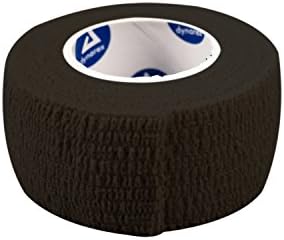 Dynarex3211 Sensi-Wrap Self Adherent Bandage Roll, Black, 1" x 5 Yard, Pack of 30