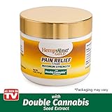 As Seen On TV Hempvana Gold Pain Cream with Double Hemp Seed Extract Relieves Inflammation, Muscle, Joint, Back, Knee, Nerves & Arthritis Pain Made in USA 4oz Phthalate Free, Paraben Free, Vegan