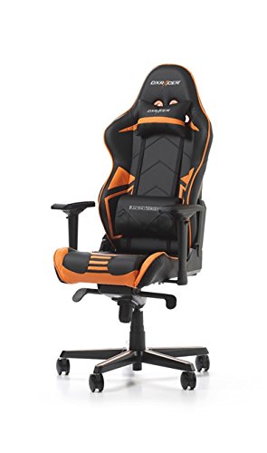 DXRacer OH/RV131/NO Racing ERGO Seat Office Chair Gaming Ergonomic with - Free Head and Lumbar Support Pillows (Black/Orange)