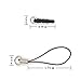 ArRord Smartphone/Cell Phone Charm Adapter Dust Plugs Charm and Black Straps (10 Sets)