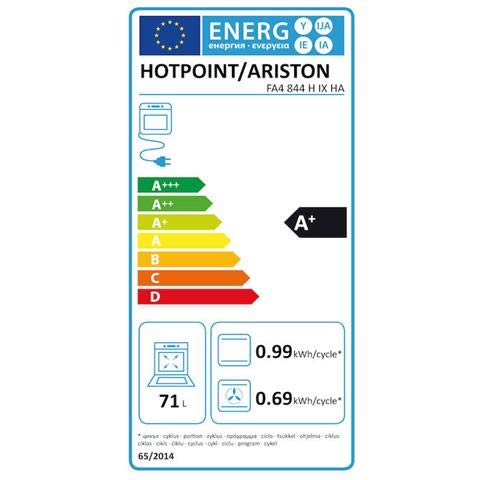 Hotpoint FA4 844 H IX HA Forno elettrico 71L A Acciaio inossidabile forno  Forni e piani cottura Grandi elettrodomestici berjaya.edu.my