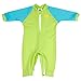 Nozone Fiji Sun Protective Baby Swimsuit in Lime/Aqua, 0-6 Months