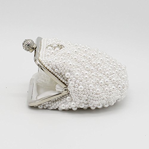 Kingluck Clutches With Pearls For Wedding/Special Occasion (More Colors) (white) - Thumbnail 7