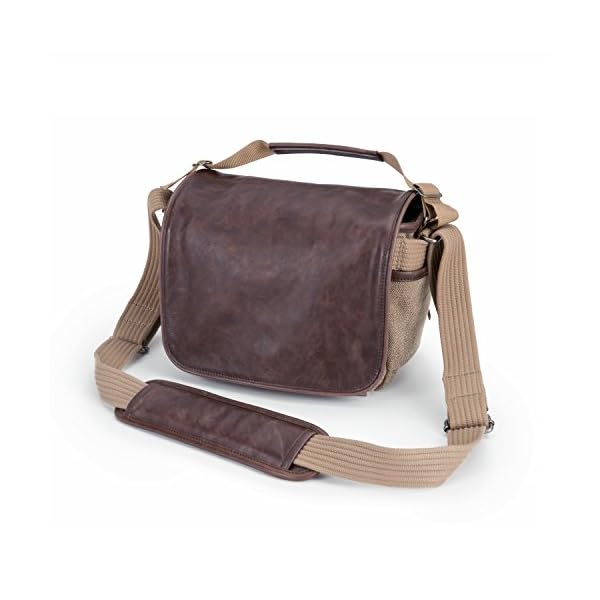 ThinkTank Retrospective 5 Leather/Sandstone Fototasche aus Leder und Canvas (Kameratasche, Schultertasche) für 1 DSLR… – Bild 3