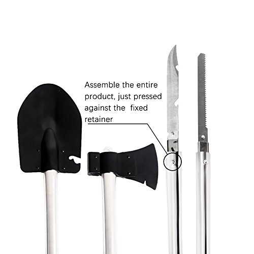 Ezyoutdoor Multitools Shovel Axe Saw Camping the Sappers Shovel folding Shovel Utilities implement for Household Hunting Survival Picnic Hiking Survival Self Defense - Thumbnail 3