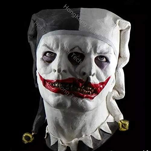 YMKXXB Halloween Two Faced Jester Mask Two Headed Monsters Masks In-Bred And Deformed Halloween Latex Horror