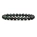 Natural Green Bloodstone Heliotrope Gemstone 8mm Round Beads Stretch Bracelet 7 inch