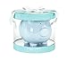 Pearhead Ceramic Piggy Bank, Nursery Decor, Holiday Present, Savings Coin Bank For Kids, Blue