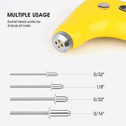Pop Rivet Gun Swivel Nosepiece, BOSI Tools BS-F106 Heavy Duty Hand Riveter Kits