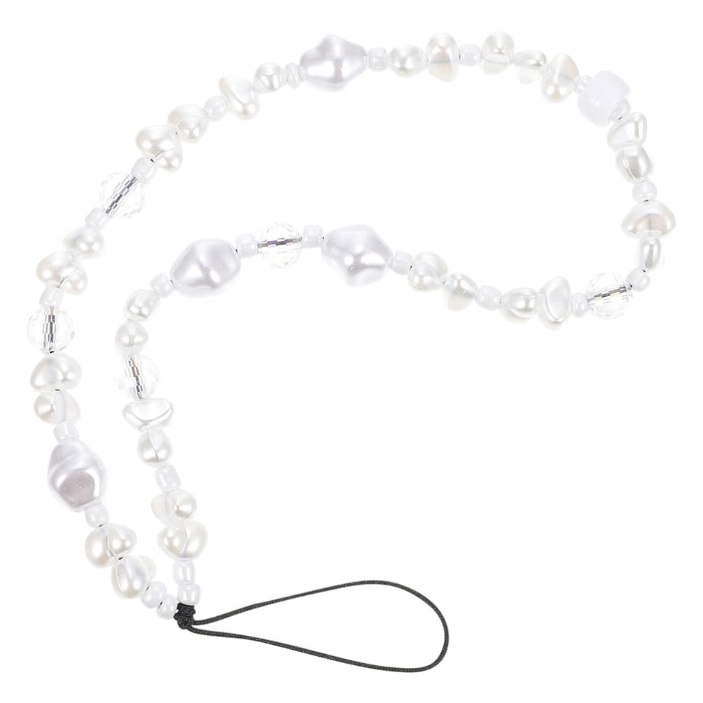 PartyKindom Sparkle Mobile Phone Pearl Chain Decorative Beaded Phone Charm Hanging Rope