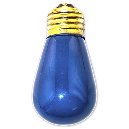 String Light Company S1411WB Blue S14 Light Bulb with E26 Base, 11-Watt (Pack of 12)