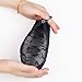 JET-BOND JJ17 Black Lace Transparent Organizer Purse Clutch Zipper Bag Set of 2 (Black set of 2)