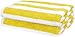 Amazon Basics 100% Cotton Terry Cabana Stripe Pool & Beach Towels, Soft & Absorbent, Large, 2-Pack, Yellow, 30