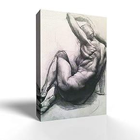 Canvas Wall Art Black and White Canvas Painting Prints Wall Poster Decor for Living Room Wooden Framed Home Decorations - 12x18 inches