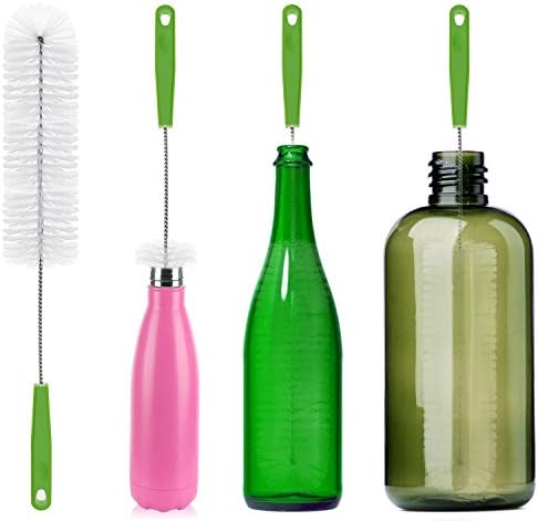 17" long Bottle Brush Cleaner - Bottle Cleaning Brush Flexional Water Bottle Cleaner Washer Tool for Washing Beer Bottles,Cup,Wine, Decanter and Glass Jars