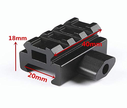 40mm Short Riser Rail Mount, 3 Slots Low Profile Picatinny Weaver Sight Scope Rail Riser Mount See Through Scope Mount Rail Accessories