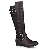 Twisted Women's Chloe Faux Leather Riding High Boot
