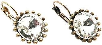 FUNDAISY Fundasy White Crystal Venus Flytrap Beautiful Earrings