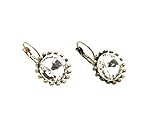 Fundasy White Crystal Venus Flytrap Beautiful Earrings