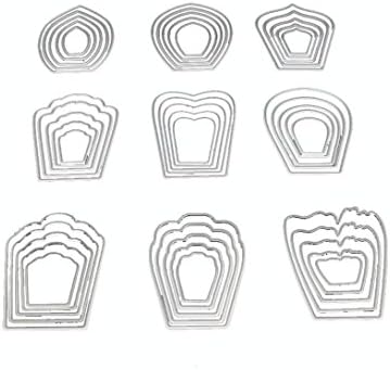 Dacawin New Flower Heart Metal Cutting Dies Stencils DIY Scrapbooking Album Paper Card (B)
