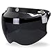 Outlaw Universal 3 Snap-Button Visor with Flip-up Dark Smoke Shield - One Size