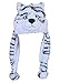 ZooPurrPets Unisex Plush Animal Hats with Poms, Warm, Soft & Cozy Novelty Beanie Caps with Embroidered Eyes (Tiger)