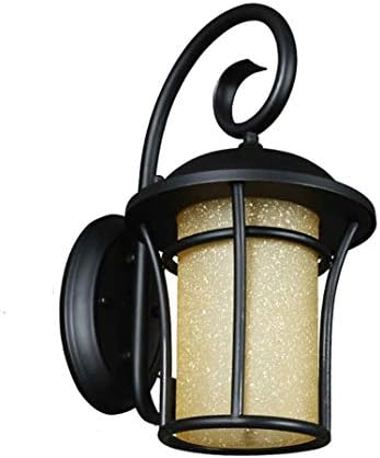 Hizljj ハウスの屋外壁掛け照明器具ブラックローマ外壁ランタン防水壁取り付け用燭台