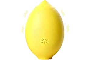 Little Lemon Shaped Handheld Massager, Waterproof Silicone Relaxation Massager with 12 Intensity Modes, Discreet Quiet Rechar