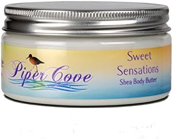 Piper Cove Sweet Sensations (Country Apple) Shea Body Butter with Grapeseed Oil Promotes Collagen Production to Soothe Dry, Damaged Skin (8 oz)