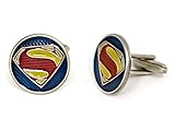 SharedImagination Superman Cufflinks, Krypton Tie